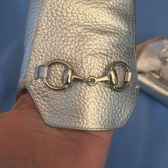 fs/ny silver leather horsebit mules size 8.5 - Picture 6 of 6